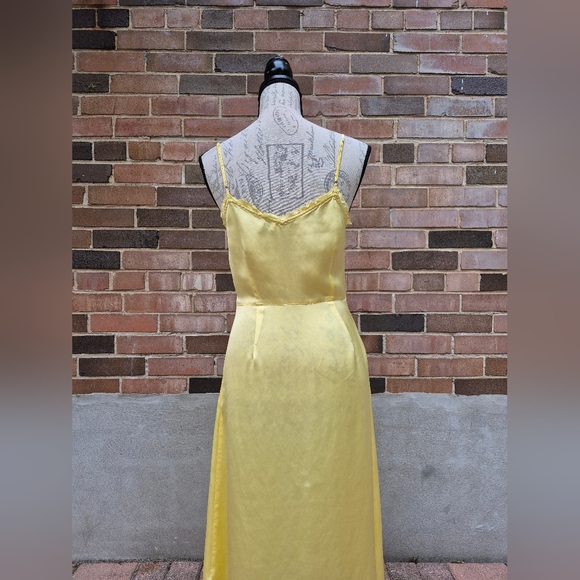 WILFRED | Millie Yellow Satin Slip Dress - Picture 4 of 6